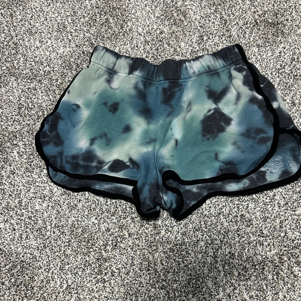 PINK Victoria's Secret Blue Tie-Dye Athletic Shorts